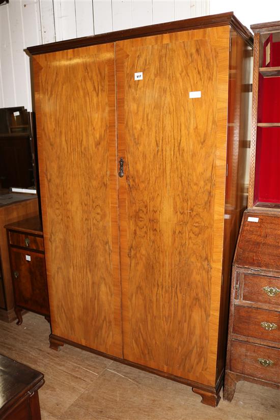 Walnut wardrobe & bedside cabinet